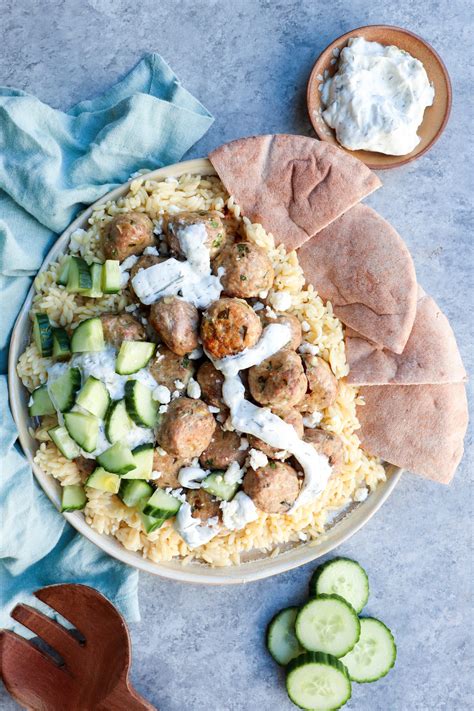 greek spinach & feta turkey meatballs | cait's plate