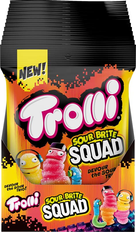 Amazon.com : Trolli Sour Brite Squad Gummy Candy, Sour Gummy Worms, 4. ...