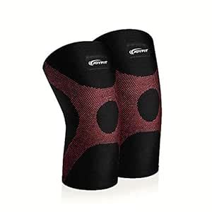 JoyFit - Men's/Women's Silicone Knee Compression Sleeve Pair for Pain ...