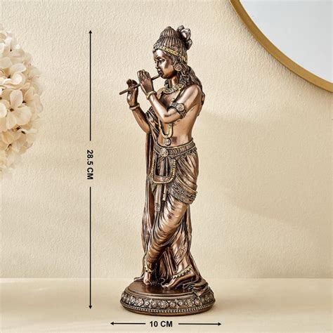 Buy Haven Aura Polyresin Krishna with Flute Figurine from Home Centre ...