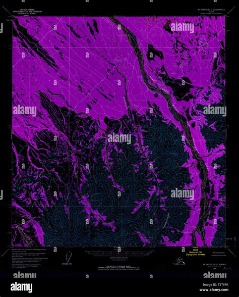 USGS TOPO Map Alaska AK McGrath B-3 357368 1958 63360 Inverted Restoration Stock Photo - Alamy