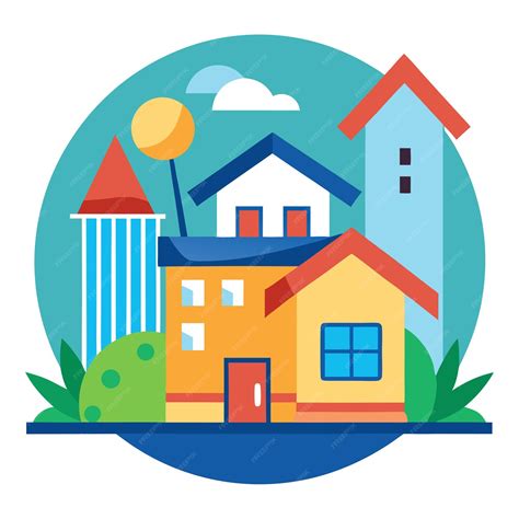 Housing market clip art and Vector Design With a White Background ...
