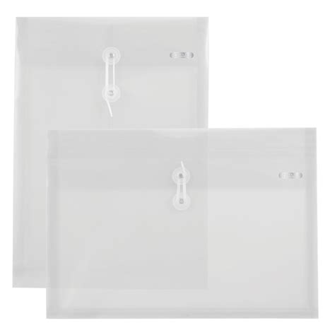 BAZIC String Envelope A4/Letter Size Clear Top/Side Loading (2/Pack ...