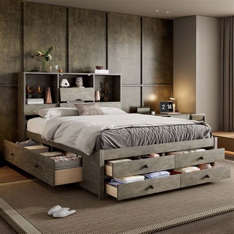 ModernLuxe Assembly Required Queen Size Platform Bed with Storage ...