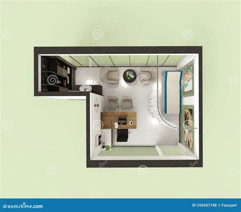 Surgery Clinic Doctors Office Isometric Floor Plan Top View Stock ...