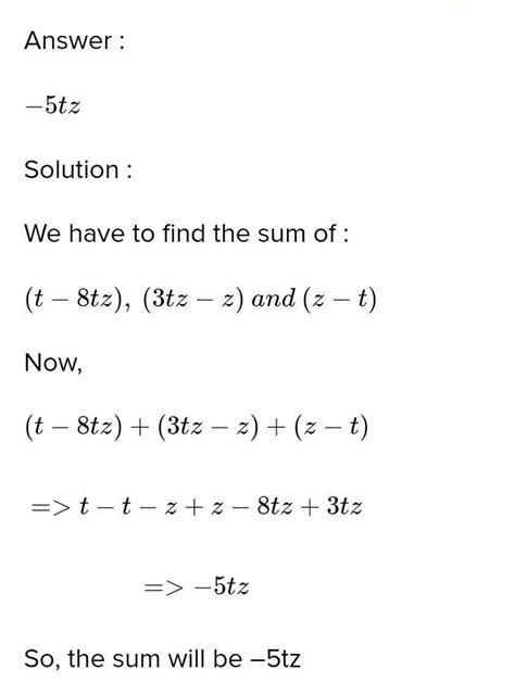 -8tz + 3tz pls with explanation also - Brainly.in