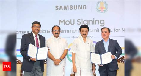 Samsung: Samsung signs MoU with Tamil Nadu government to set up ...