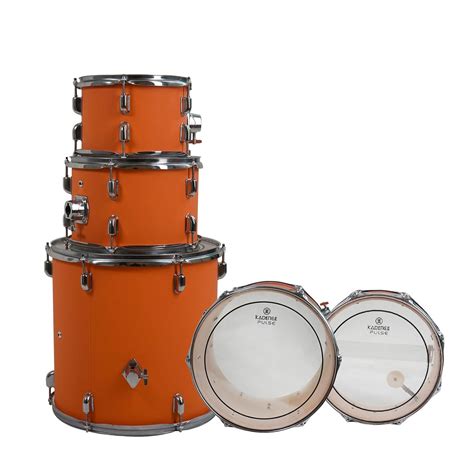 KADENCE Drumset Matt Orange (5 Piece Complete) – ChennaiMusicals