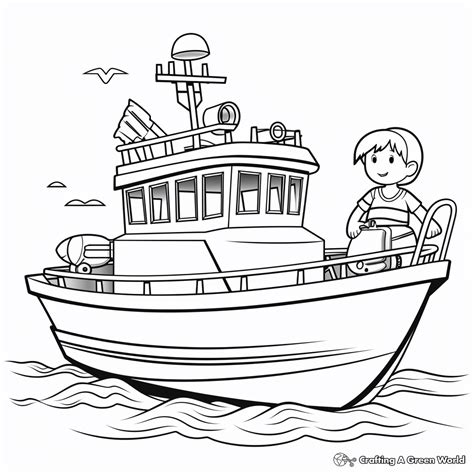 Fishing Boat Coloring Pages - Free & Printable!
