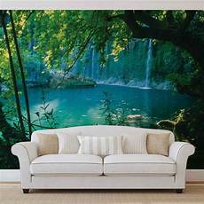 Wall Mural Wallpaper by Wall Mural Photo Wallpaper Tropical Waterfall Lagoon Wall Mural Wallpaper