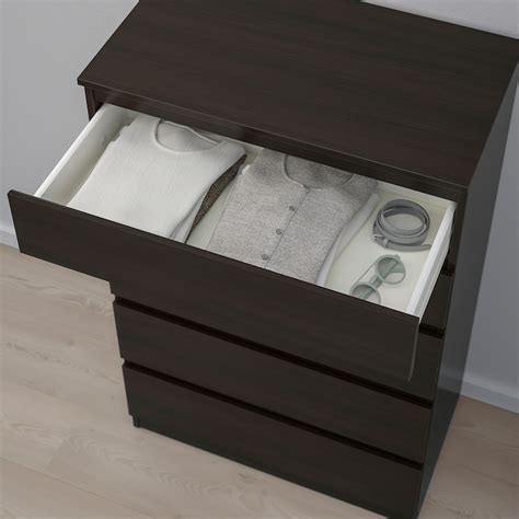 KULLEN chest of 5 drawers, black-brown, 70x40x112 cm (271/2x153/4x441/8 ...