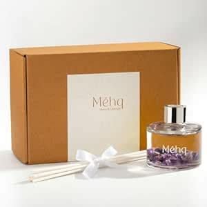 Mehq Lavender Dew Crystal Infused Reed Diffuser Set | Free 6 Fiber Reed ...