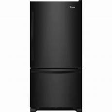 Black Refrigerator by Whirlpool 22 Cu Ft Bottom Freezer Refrigerator In Black Black Refrigerator