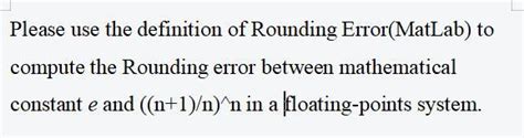 Image result for Rounding Error MATLAB