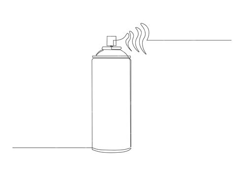 Premium Vector | Continuous one line drawing of aerosol sprayer paint ...