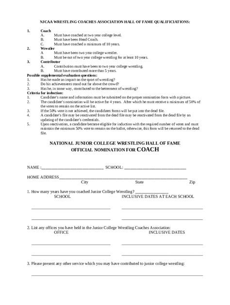 National Junior College Wrestling Hall of Fame Official Nomination Doc ...
