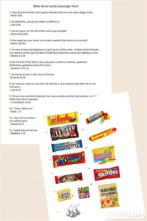 Bible verse candy scavenger hunt – Artofit