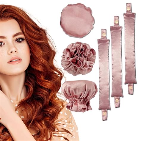 Amazon.com: 6PCS Heatless Hair Curler, Satin Heatless Hair Curler 3 Set ...
