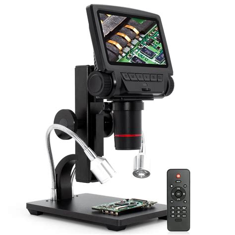Linkmicro HDMI/USB Digital Microscope, 260X Magnifier with 5 Inch 1080P ...
