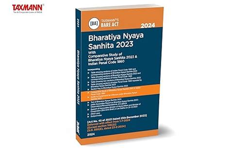 Buy Taxmann's Bharatiya Nyaya Sanhita (BNS) 2023 – Comprehensive Legal ...