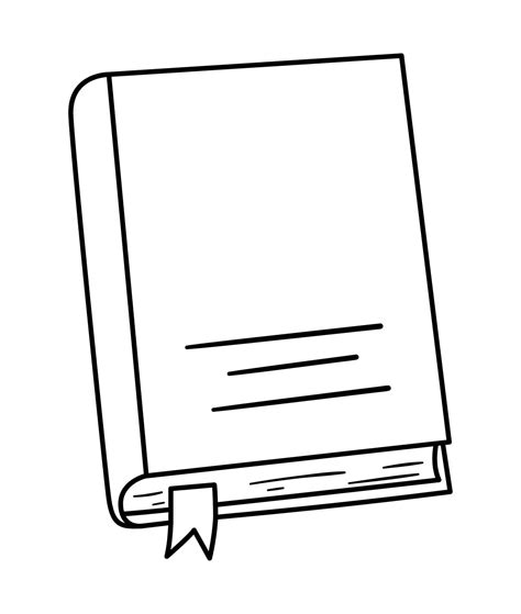 Vector Black and White Book Illustration