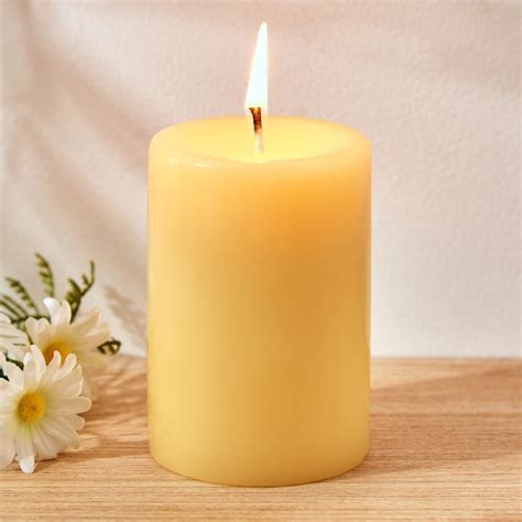 Buy Colour Refresh Lemon Grass Scented Pillar Candle from Home Centre ...