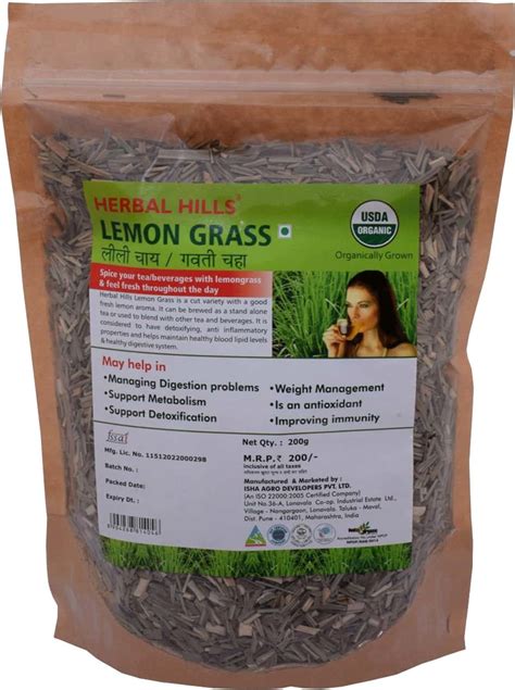 Buy HERBAL HILLS LEMON GRASS LEAVES - 200 GRAMS PACK OF 2 Online & Get ...