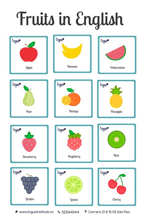 Actividades Con Las Frutas En Ingles