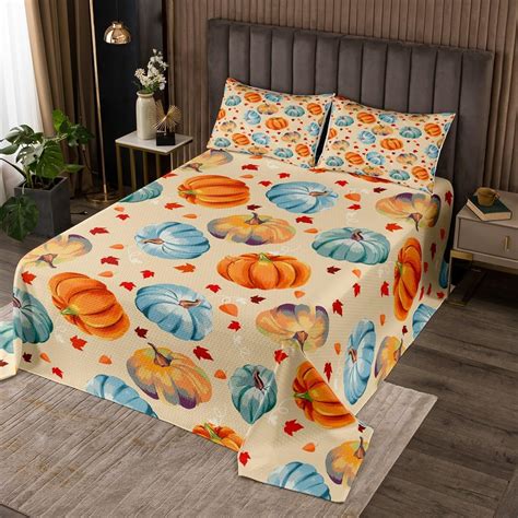 Bedspread King Size YST Fall Autumn Queen Bedspread Set,Pumpkin Truck ...