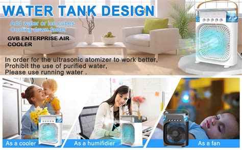 GVB ENTERPRISE Portable Air Conditioner Fan, Mini Evaporative Air ...