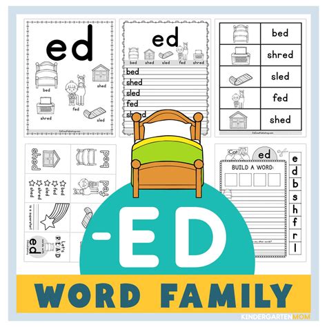ED Word Family Worksheets - Kindergarten Mom