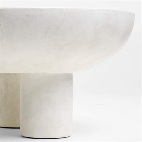 White Tri-Footed Ceramic Centerpiece Bowl 12" | Crate and Barrel UAE