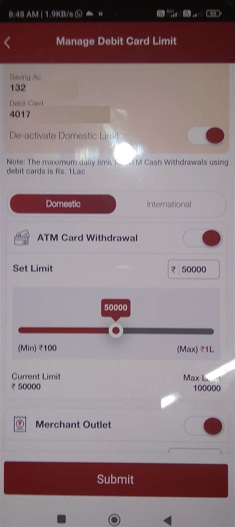 How to increase or decrease ICICI ATM withdrawal limit online?