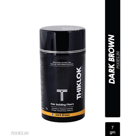 Buy Thiklok Hair Building Fibres Dark Brown 7gm Online in India | Pixies