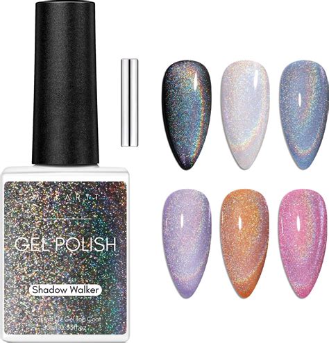 Amazon.com : Firedeep Cat Eye Gel Nail Polish 16ml Sapphire Blue Gel ...