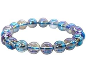 Buy BUKHARI AGATE Angel Aura Quartz 8 mm Bracelet, Anxiety Intention ...
