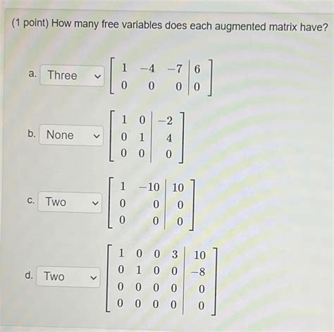 Image result for Free Variables Matrix