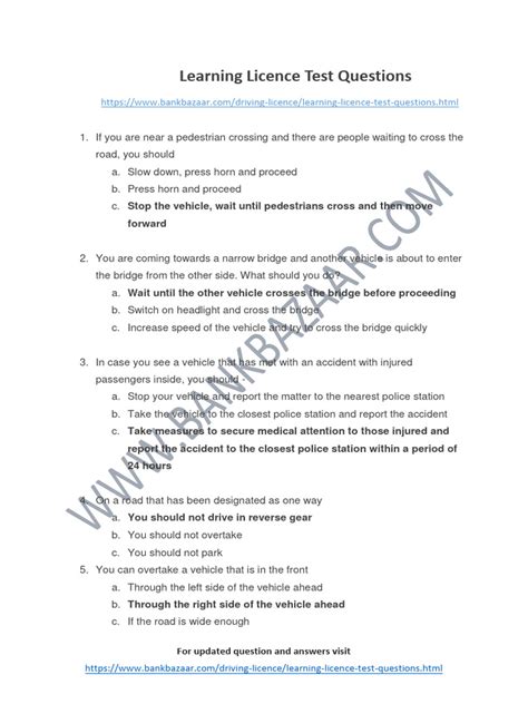 Tutorial for Learner Licence Test 的图像结果