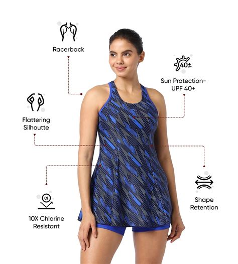 Buy Speedo Hyperboom All Over Printed Racerback Swimdress Essential ...