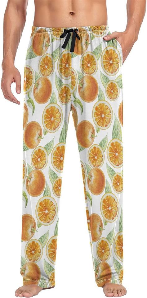 FREEAMG Citrus Orange Fruit Pajama Pants for Men, Men's Separate ...