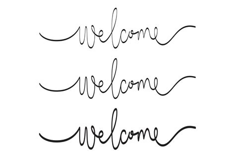 Welcome Cursive Vector Art, Icons, and Graphics for Free Download