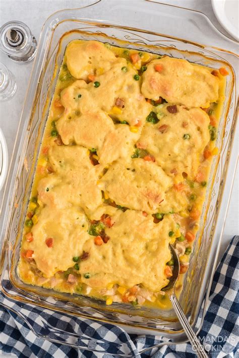Chicken & Dumpling Casserole - Amanda's Cookin' - Casseroles