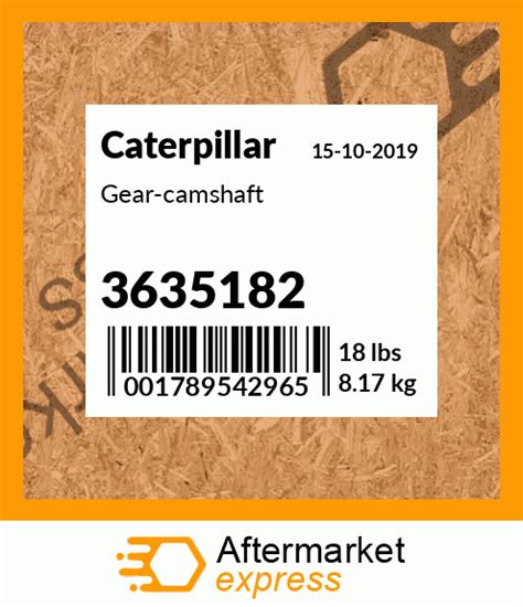 3635182 - Gear-camshaft fits Caterpillar | Price: $324.80