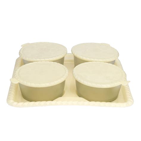 Gorva AIR Tight Dry Fruits Container with Tray & LID- Set of 4 PCS ...