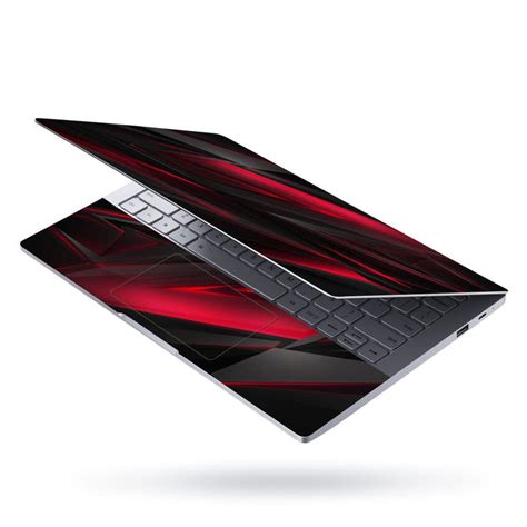 Grey Red 3D Abstract Laptop Skin | Contemporary Artistic Design ...