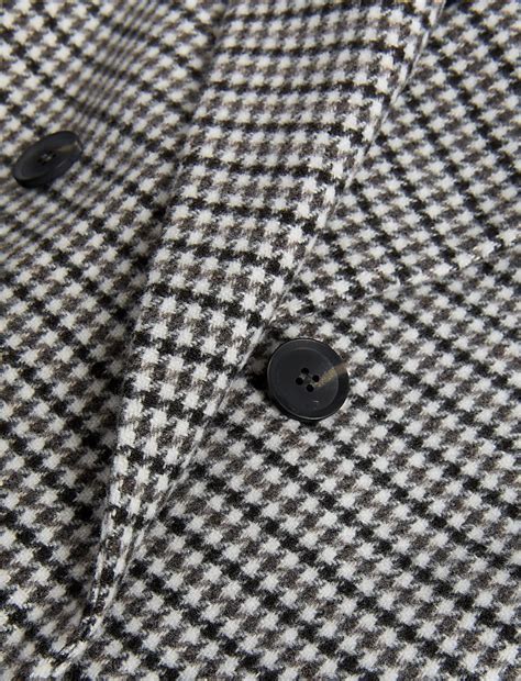 Buy Checked Double Breasted Short Coat at Marks & Spencer