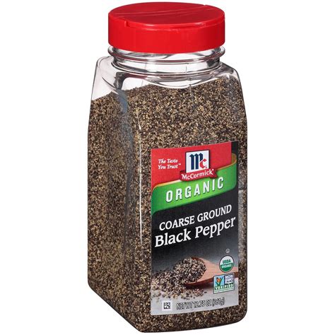 Amazon.com : McCormick Organic Coarse Ground Black Pepper, 12.75 oz ...