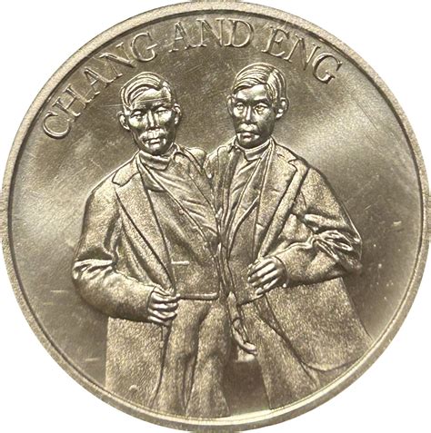 1 Ounce - Chang And Eng (Siamese Twins) - United States – Numista