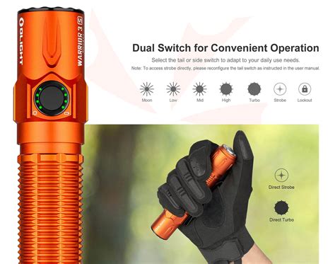 Olight Warrior 3S Limited Edition Tactical Rechargeable LED Flashlight ...