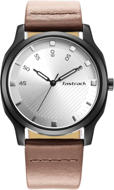 Fastrack Men Leather Stunners 4.0 Analog Watch, Band Color-Brown,Dial ...